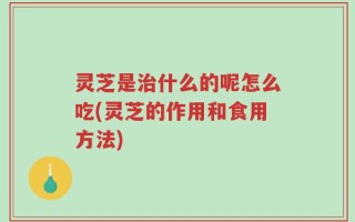 灵芝是治什么的呢怎么吃(灵芝的作用和食用方法)