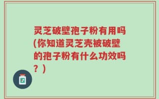 灵芝破壁孢子粉有用吗(你知道灵芝壳被破壁的孢子粉有什么功效吗？)