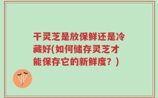 干灵芝是放保鲜还是冷藏好(如何储存灵芝才能保存它的新鲜度？)