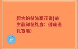 超大的益生菌花束(益生菌鲜花礼盒：健康送礼首选)