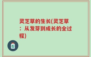 灵芝草的生长(灵芝草：从发芽到成长的全过程)