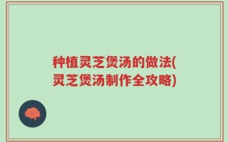 种植灵芝煲汤的做法(灵芝煲汤制作全攻略)