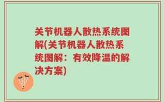 关节机器人散热系统图解(关节机器人散热系统图解：有效降温的解决方案)