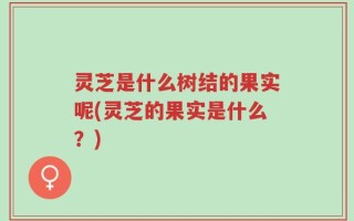 灵芝是什么树结的果实呢(灵芝的果实是什么？)