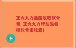 正大九力盐酸氨糖软骨素_正大九力牌盐酸氨糖软骨素胶囊)