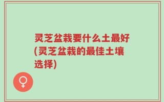 灵芝盆栽要什么土最好(灵芝盆栽的最佳土壤选择)