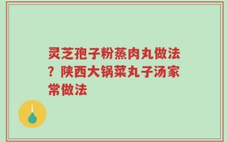 灵芝孢子粉蒸肉丸做法？陕西大锅菜丸子汤家常做法