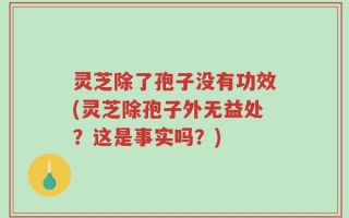 灵芝除了孢子没有功效(灵芝除孢子外无益处？这是事实吗？)