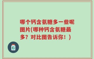 哪个钙含氨糖多一些呢图片(哪种钙含氨糖最多？对比图告诉你！)
