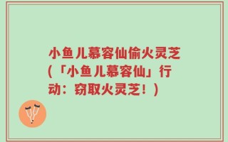 小鱼儿慕容仙偷火灵芝(「小鱼儿慕容仙」行动：窃取火灵芝！)