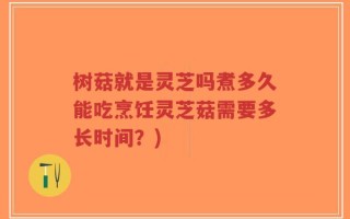 树菇就是灵芝吗煮多久能吃烹饪灵芝菇需要多长时间？)