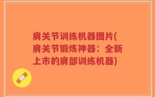 肩关节训练机器图片(肩关节锻炼神器：全新上市的肩部训练机器)
