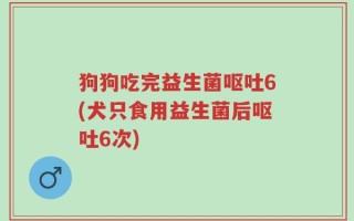 狗狗吃完益生菌呕吐6(犬只食用益生菌后呕吐6次)