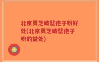 北京灵芝破壁孢子粉好处(北京灵芝破壁孢子粉的益处)