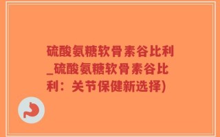 硫酸氨糖软骨素谷比利_硫酸氨糖软骨素谷比利：关节保健新选择)