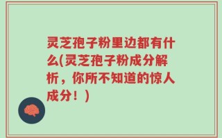 灵芝孢子粉里边都有什么(灵芝孢子粉成分解析，你所不知道的惊人成分！)
