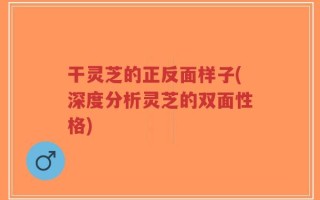 干灵芝的正反面样子(深度分析灵芝的双面性格)