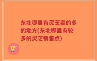 东北哪里有灵芝卖的多的地方(东北哪里有较多的灵芝销售点)