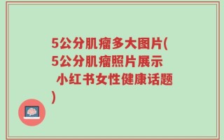 5公分肌瘤多大图片(5公分肌瘤照片展示  小红书女性健康话题)