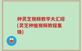 种灵芝视频教学大汇综(灵芝种植视频教程集锦)