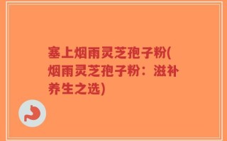 塞上烟雨灵芝孢子粉(烟雨灵芝孢子粉：滋补养生之选)