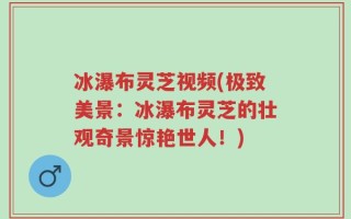 冰瀑布灵芝视频(极致美景：冰瀑布灵芝的壮观奇景惊艳世人！)