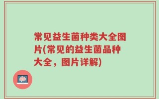 常见益生菌种类大全图片(常见的益生菌品种大全，图片详解)