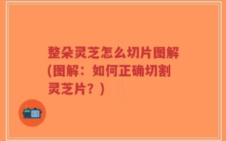 整朵灵芝怎么切片图解(图解：如何正确切割灵芝片？)