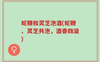 蛇鞭和灵芝泡酒(蛇鞭、灵芝共泡，酒香四溢)
