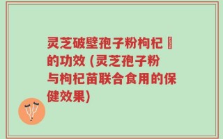 灵芝破壁孢子粉枸杞苶的功效 (灵芝孢子粉与枸杞苗联合食用的保健效果)
