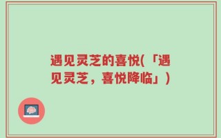 遇见灵芝的喜悦(「遇见灵芝，喜悦降临」)
