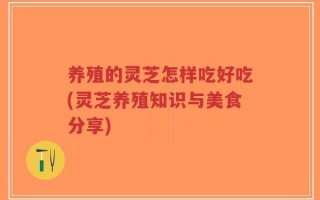 养殖的灵芝怎样吃好吃(灵芝养殖知识与美食分享)