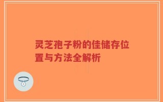 灵芝孢子粉的佳储存位置与方法全解析
