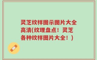 灵芝纹样图示图片大全高清(纹理盘点！灵芝各种纹样图片大全！)