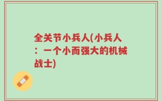 全关节小兵人(小兵人：一个小而强大的机械战士)