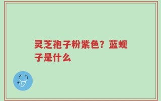 灵芝孢子粉紫色？蓝蚬子是什么