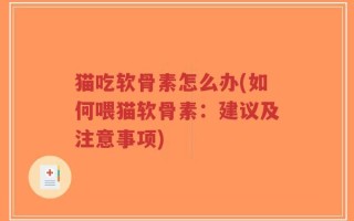 猫吃软骨素怎么办(如何喂猫软骨素：建议及注意事项)