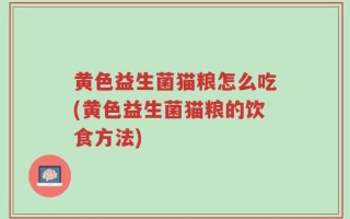 黄色益生菌猫粮怎么吃(黄色益生菌猫粮的饮食方法)