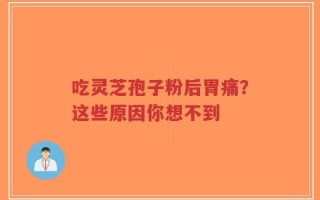 吃灵芝孢子粉后胃痛？这些原因你想不到