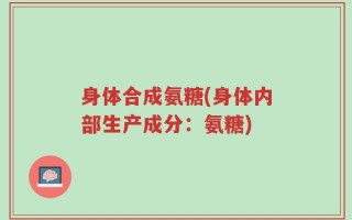 身体合成氨糖(身体内部生产成分：氨糖)