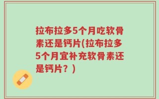 拉布拉多5个月吃软骨素还是钙片(拉布拉多5个月宜补充软骨素还是钙片？)