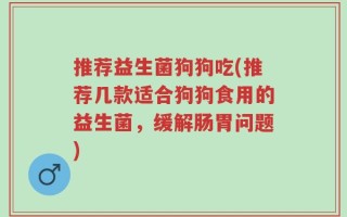 推荐益生菌狗狗吃(推荐几款适合狗狗食用的益生菌，缓解肠胃问题)