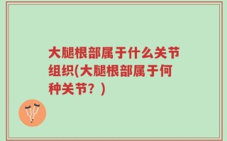 大腿根部属于什么关节组织(大腿根部属于何种关节？)