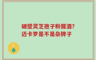 破壁灵芝孢子粉醒酒？迈卡罗是不是杂牌子