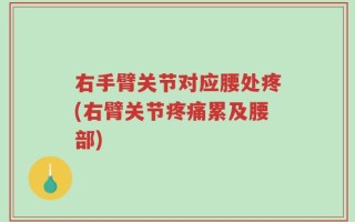右手臂关节对应腰处疼(右臂关节疼痛累及腰部)