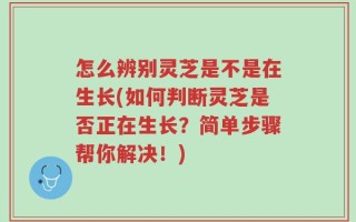 怎么辨别灵芝是不是在生长(如何判断灵芝是否正在生长？简单步骤帮你解决！)