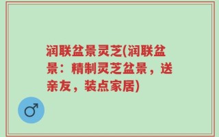 润联盆景灵芝(润联盆景：精制灵芝盆景，送亲友，装点家居)