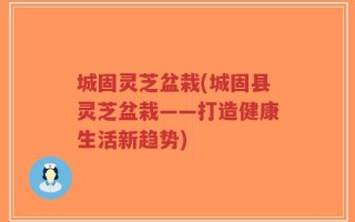 城固灵芝盆栽(城固县灵芝盆栽——打造健康生活新趋势)