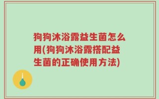 狗狗沐浴露益生菌怎么用(狗狗沐浴露搭配益生菌的正确使用方法)