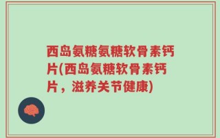 西岛氨糖氨糖软骨素钙片(西岛氨糖软骨素钙片，滋养关节健康)